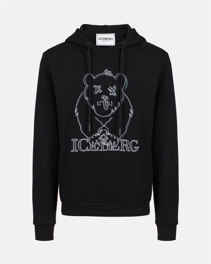 ICEBERG SWEATSHIRTS BEAR - BLACK