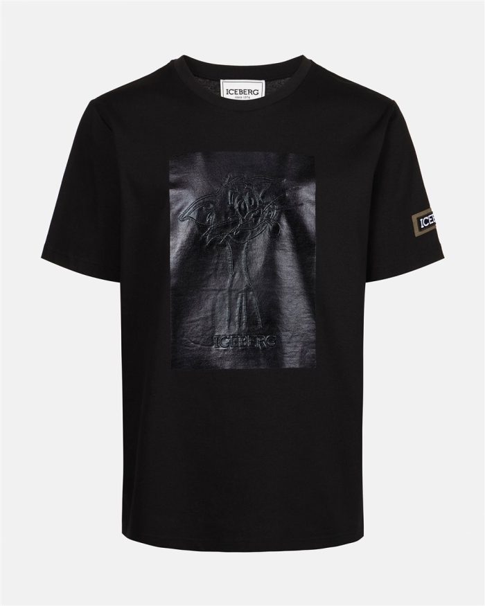 ICEBERG T-SHIRT SHINE - BLACK