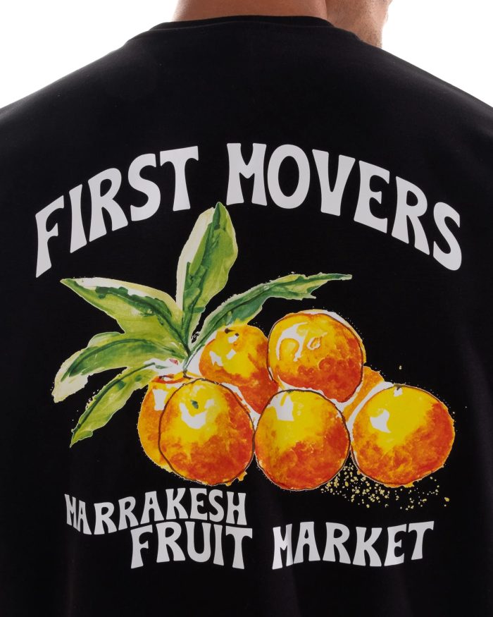 ØNE TEE BLACK - FRUIT MARKET