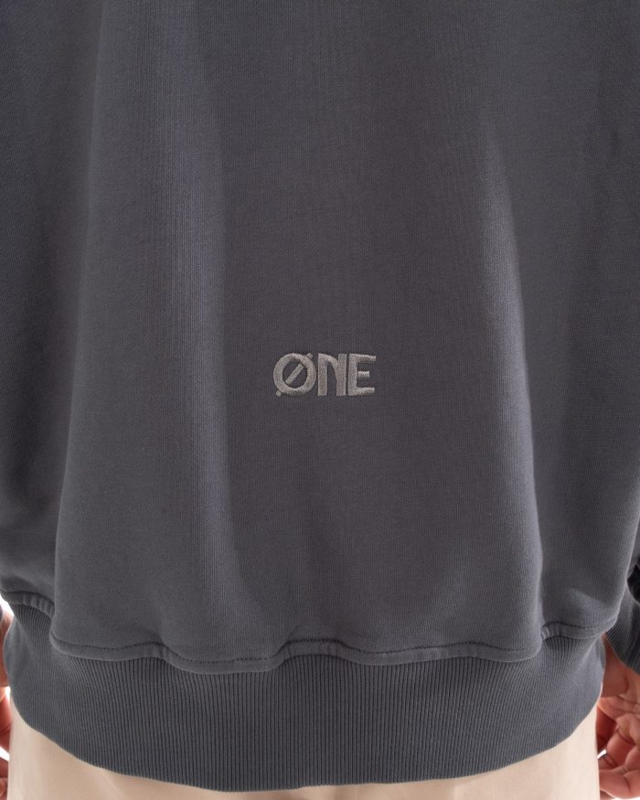 ØNE ZIP HOODIE DARK GREEN - EMBROIDERY