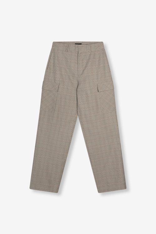 ALIX THE LABEL WOVEN CHECK CARGO PANTS