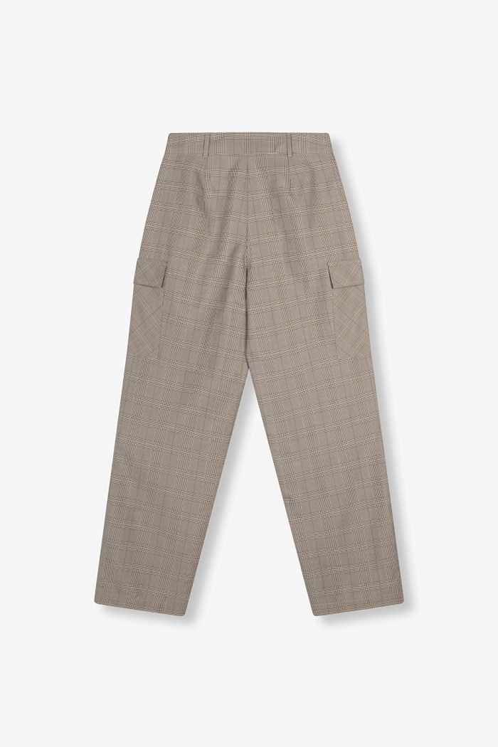 ALIX THE LABEL WOVEN CHECK CARGO PANTS