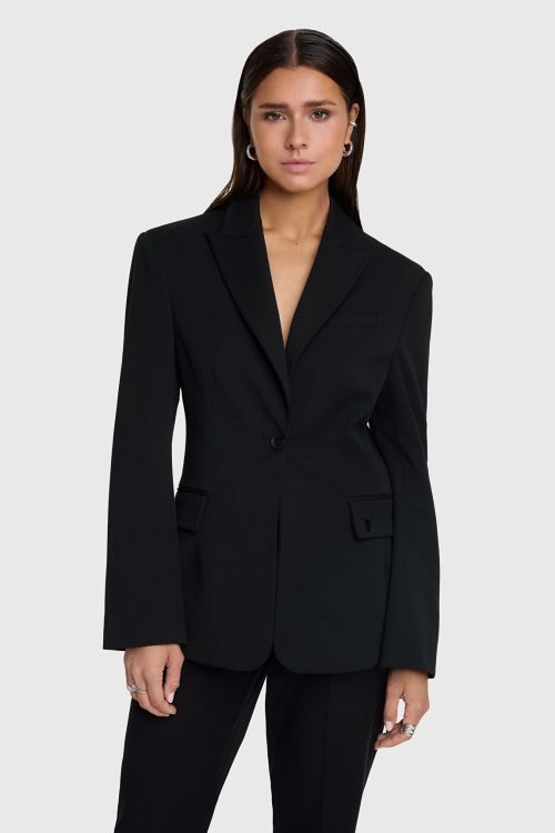 ALIX THE LABEL WOVEN HOURGLASS BLAZER