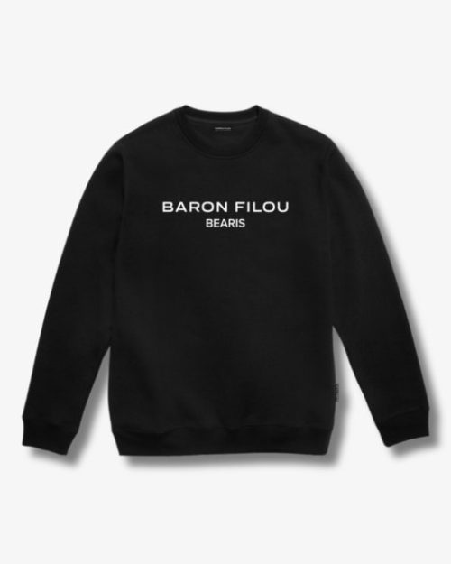 BARON FILOU ORGANIC OVERSIZED PULLOVER POSTER BACKPRINT CXVII - BLACK