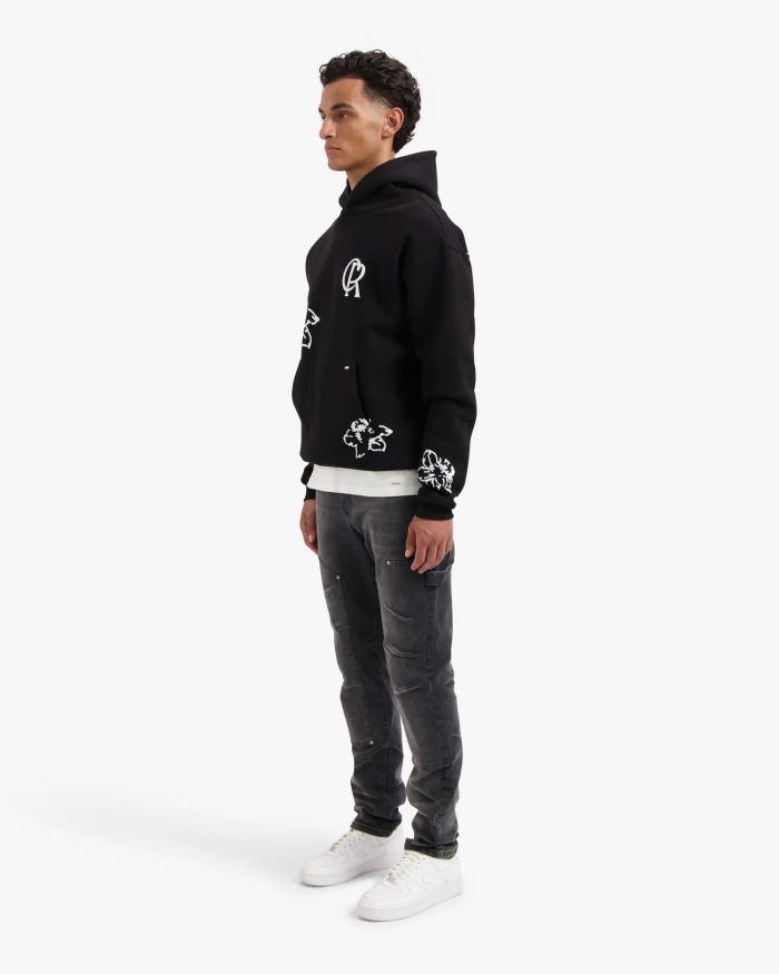 CROYEZ INITIAL FLOWER HOODIE