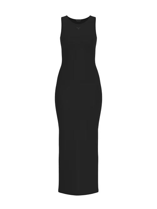 GUESS TANK LONG DRESS - BLACK