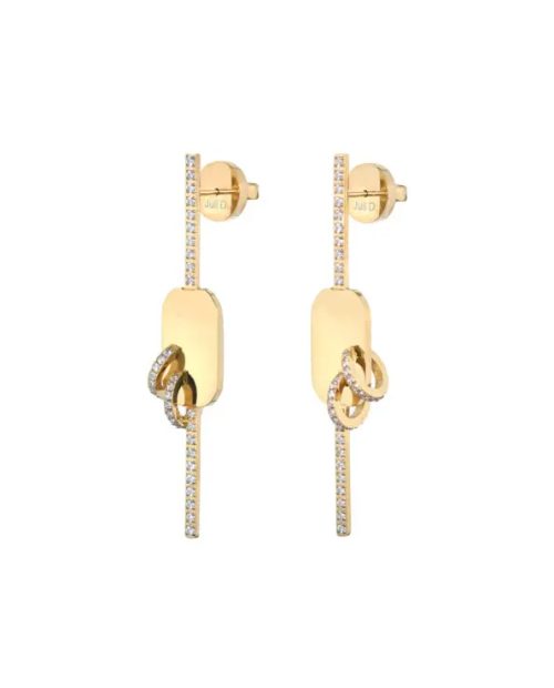 JULI DANS JEWELS ISABELLE ICE GEMSTONE EARRINGS GOLD