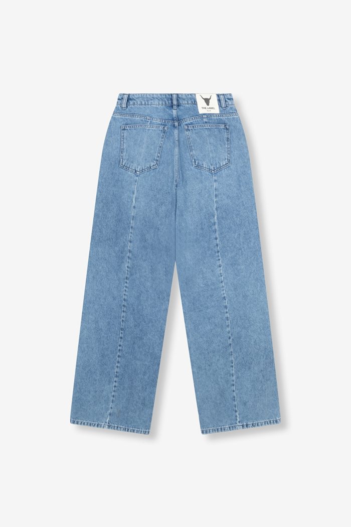 ALIX THE LABEL LADIES WOVEN SOFT DENIM WIDE LEG PANTS