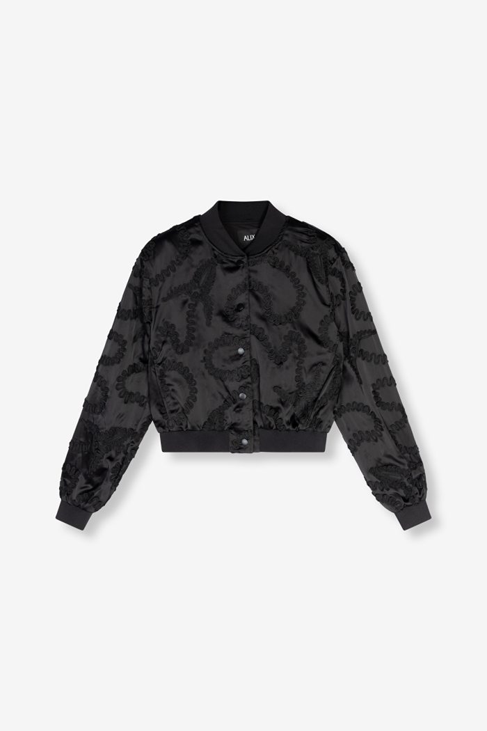 ALIX THE LABEL WOVEN BULL TAPE BOMBER