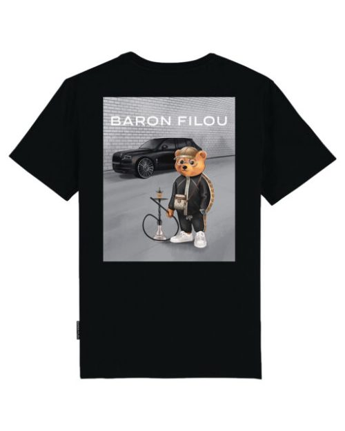 BARON FILOU ORGANIC BACKPRINT T-SHIRT LXXXIV EURO - BLACK