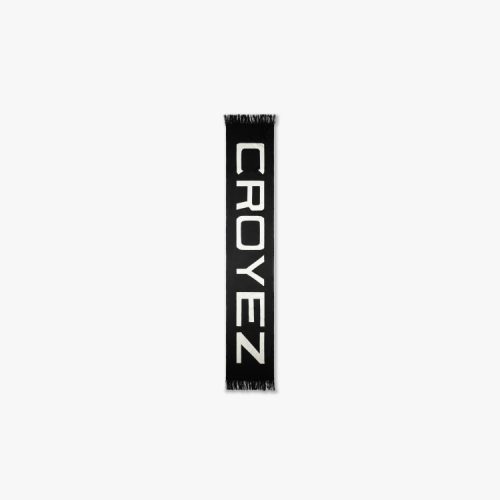 CROYEZ JACQUARD LOGO SCARF