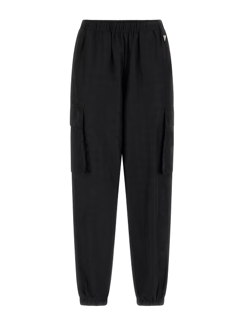 GUESS 4G LOGO CARGO PANTS - 4G BLACK JACQUARD