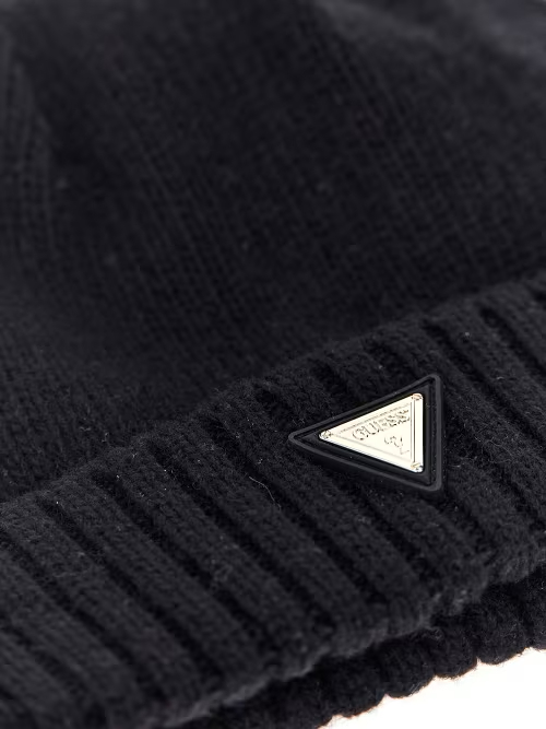 GUESS BEANIE SWEATER - BLACK