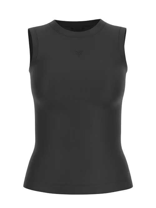 GUESS SL MICHELA EMBELLISHMENT TOP - BLACK