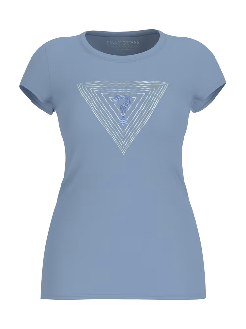 GUESS SS TRIANGLE MAZE R3 TEE - BLUE RIBBON