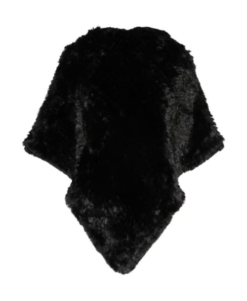 LIU JO PONCHO FAKE FUR - NERO