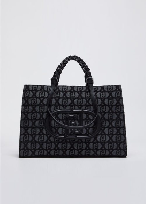 LIU JO S TOTE - JACQUARD NERO