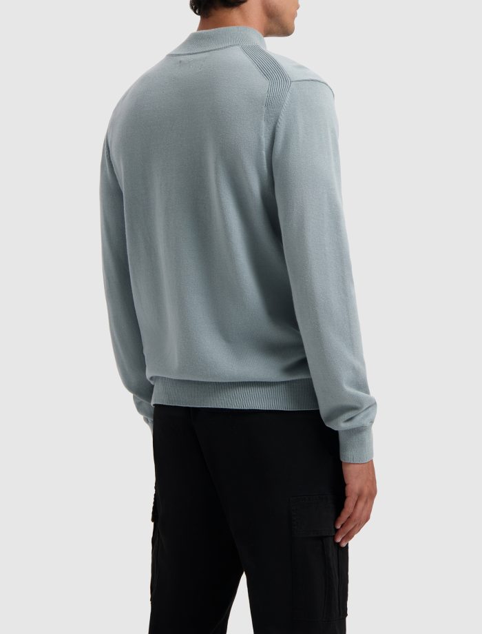 PURE PATH REGULAR FIT KNITWEAR HALFZIP LS