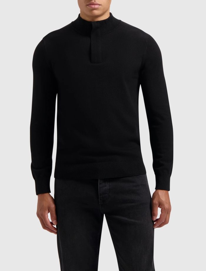 PURE PATH REGULAR FIT KNITWEAR HALFZIP LS