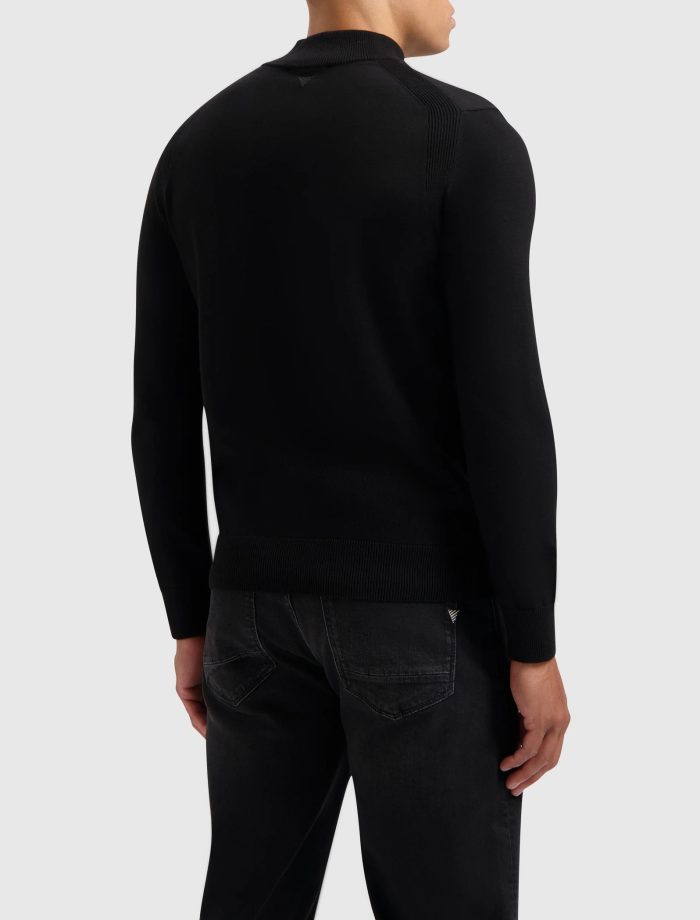 PURE PATH REGULAR FIT KNITWEAR HALFZIP LS