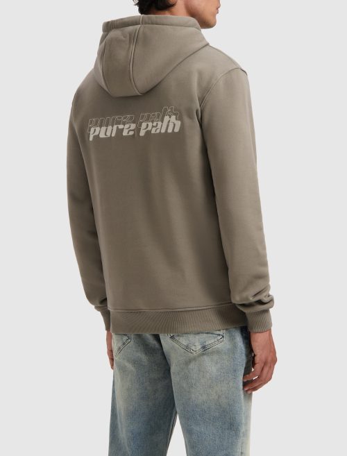 PURE PATH REGULAR FIT SWEATERS HOODIE LS