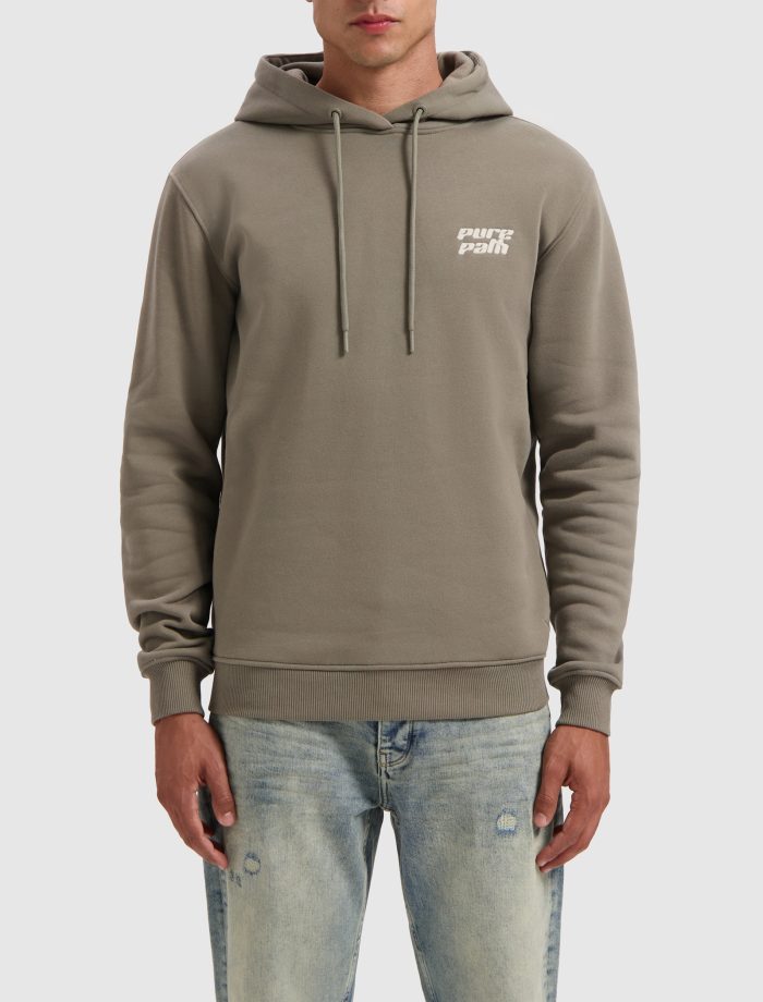 PURE PATH REGULAR FIT SWEATERS HOODIE LS