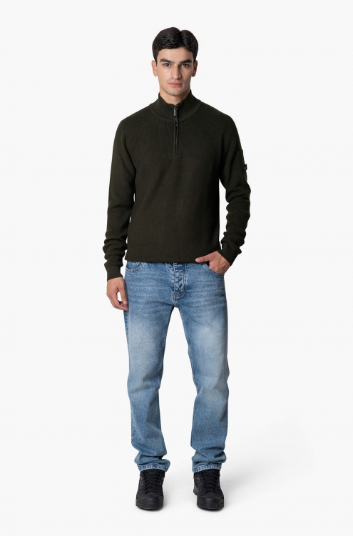 QUOTRELL COUTURE D'AZUR KNITTED HALFZIP