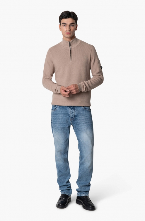 QUOTRELL COUTURE D'AZUR KNITTED HALFZIP