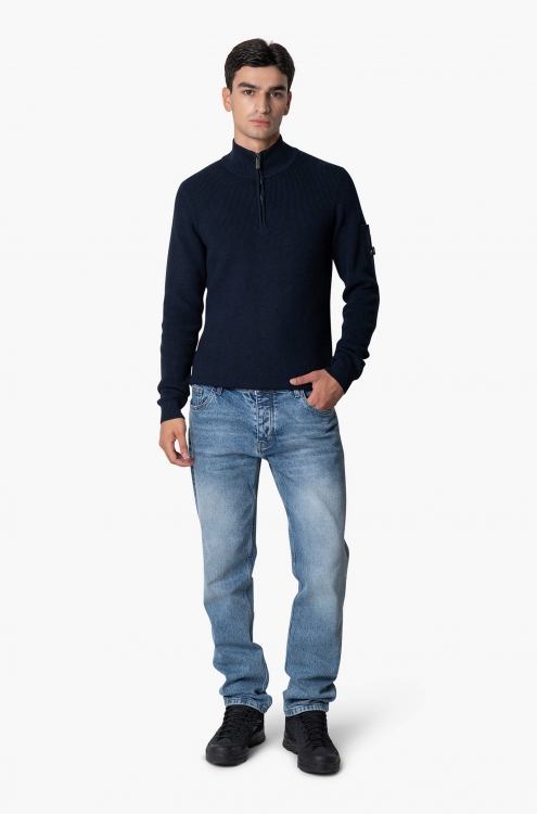 QUOTRELL COUTURE D'AZUR KNITTED HALFZIP