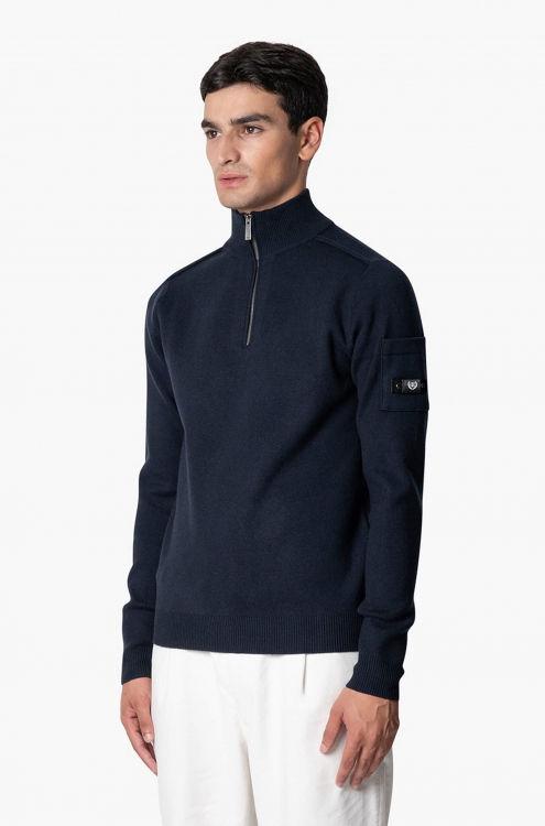 QUOTRELL COUTURE PALACE KNITTED HALFZIP