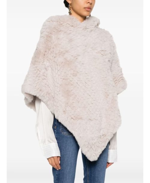 LIU JO PONCHO FAKE FUR - TRUE CHAMPAGNE