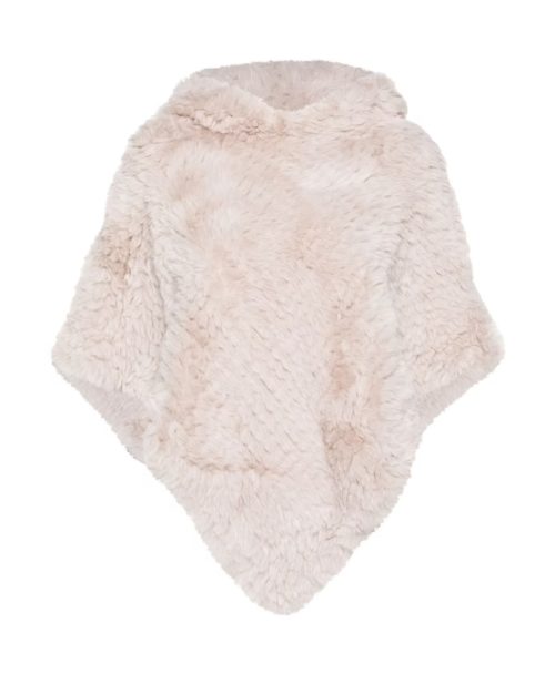 LIU JO PONCHO FAKE FUR - TRUE CHAMPAGNE