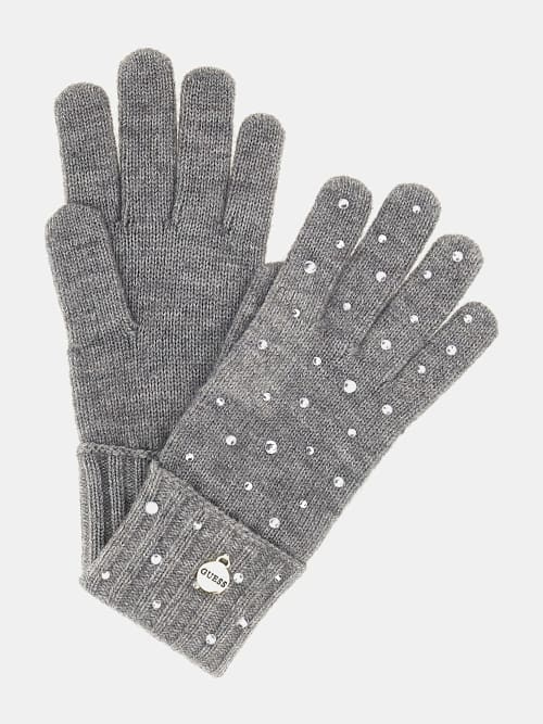 GUESS GLOVES - PEARL GREY