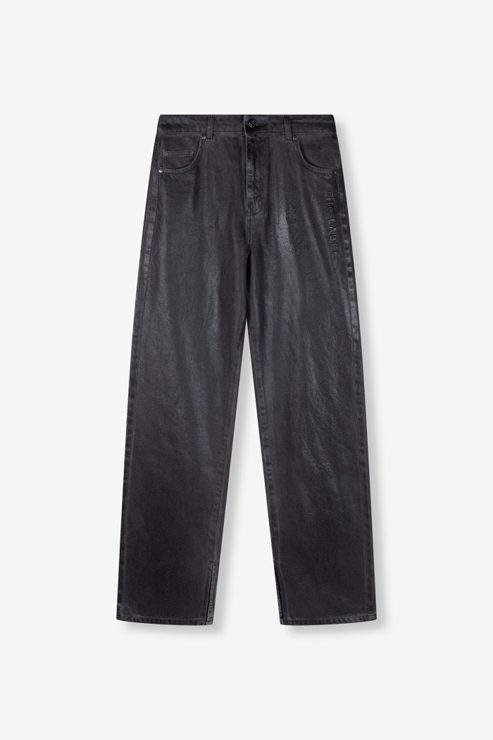 ALIX THE LABEL LADIES WOVEN COATED DENIM PANTS