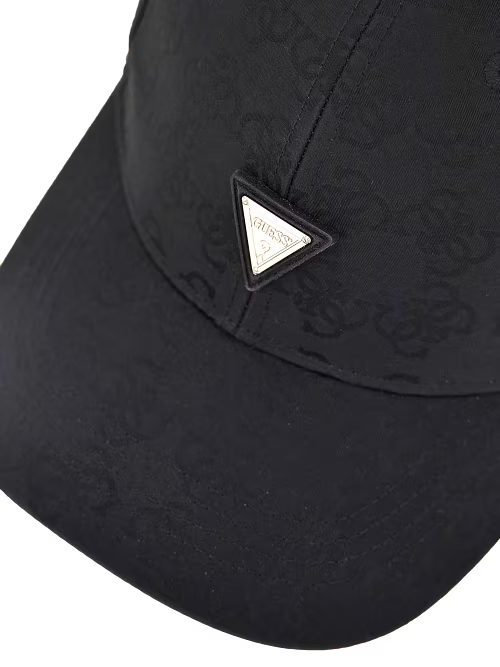 GUESS 4G LOGO BASEBALL CAP - 4G BLACK JACQUARD