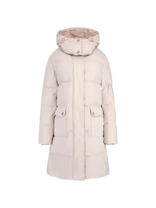 GUESS BELKISA REAL DOWN PUFFER JACKET - MUTED STONE