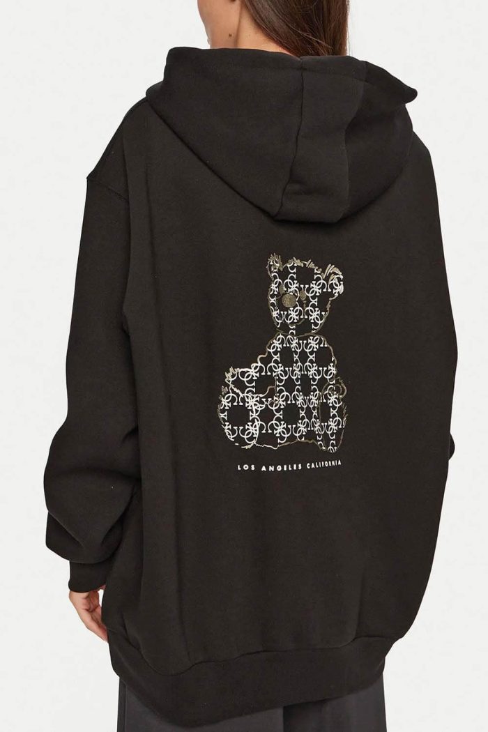 GUESS MIDGE OVERSIZED SWEATSHIRT - BLACK