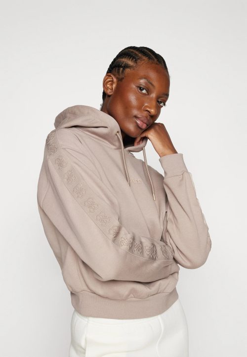 GUESS STACIE HOODED SWEATSHIRT - WEATHERED GREY