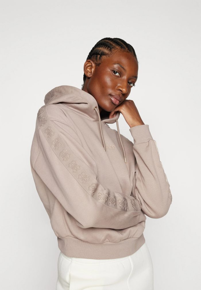 GUESS STACIE HOODED SWEATSHIRT - WEATHERED GREY