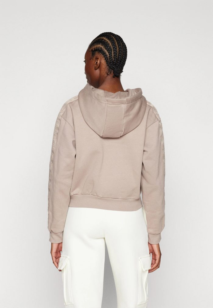 GUESS STACIE HOODED SWEATSHIRT - WEATHERED GREY