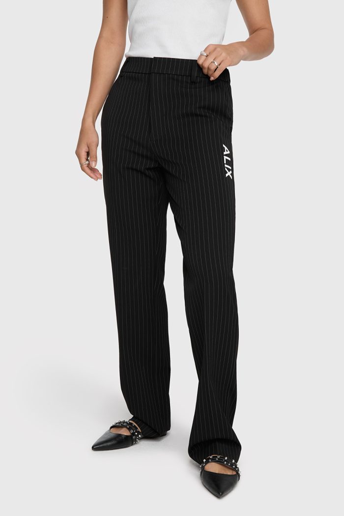 ALIX THE LABEL WOVEN RELAXED MIX SUIT PANTS