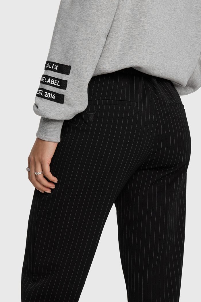 ALIX THE LABEL WOVEN RELAXED MIX SUIT PANTS