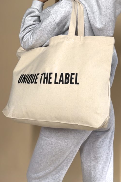 UNIQUE THE LABEL CANVAS TOTE BAG