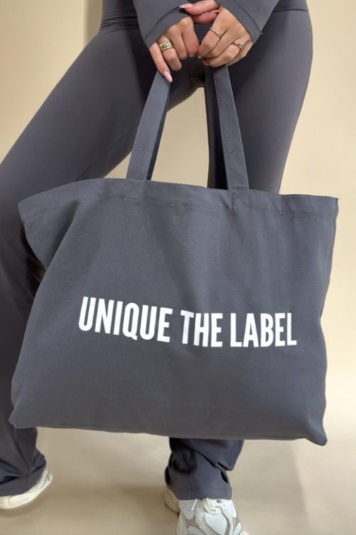 UNIQUE THE LABEL CANVAS TOTE BAG