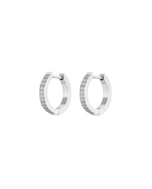 JULI DANS JEWELS HUGGIES EARRINGS - SILVER